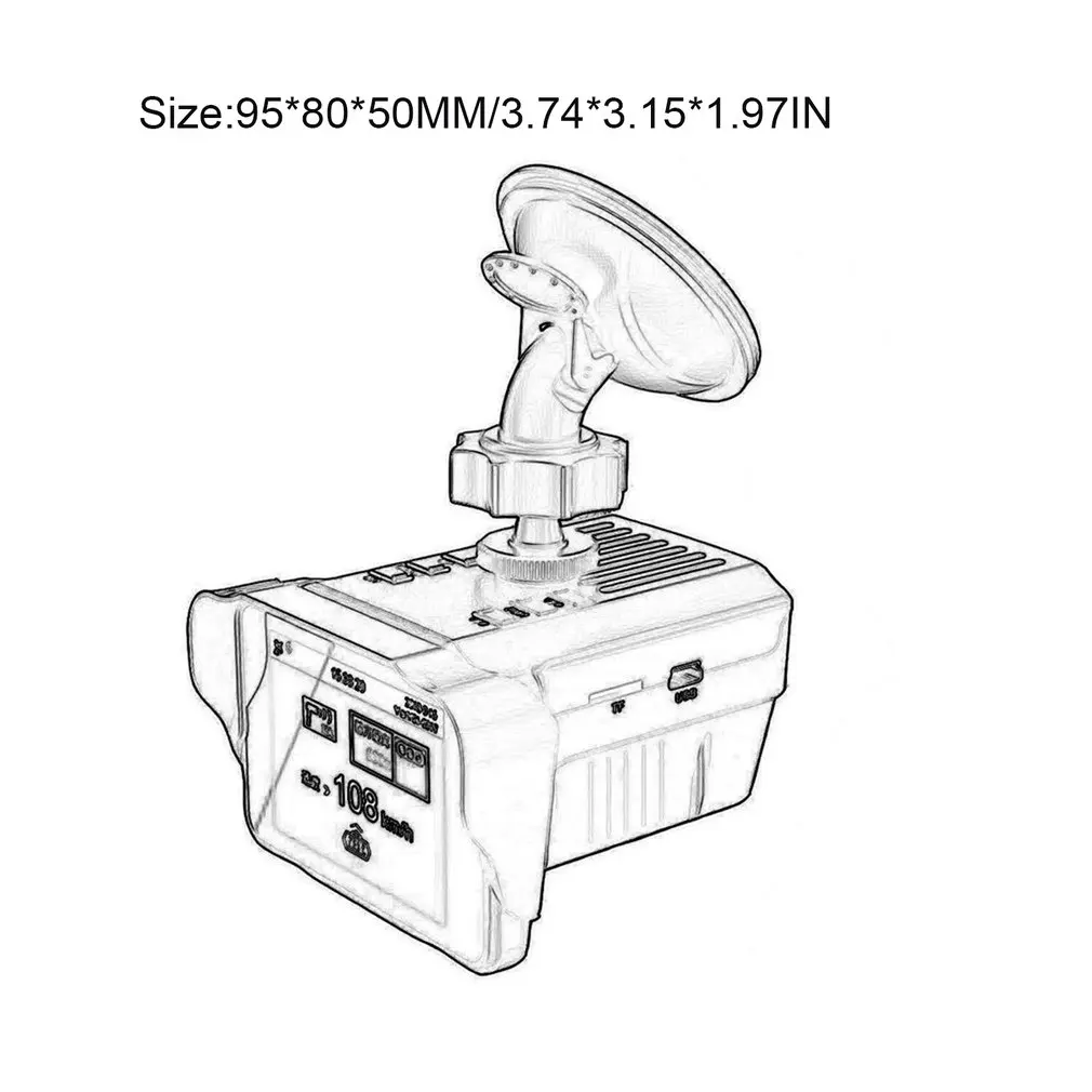 

Full Band Mirro Car Speed Laser Police Dog Radar Detector GPS Voice Alert Safety