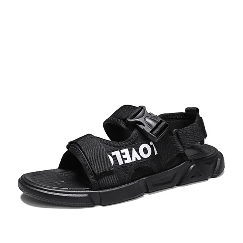 

New Man Sandals Soft Bottom Men Summer Beach Shoes Solid Color Shoes Non-slip Open Toe Men's Sandals Beach Slippers