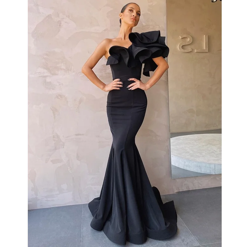 Сексуальное длинное Атласное Вечернее платье русалки размера плюс 2020 с одним