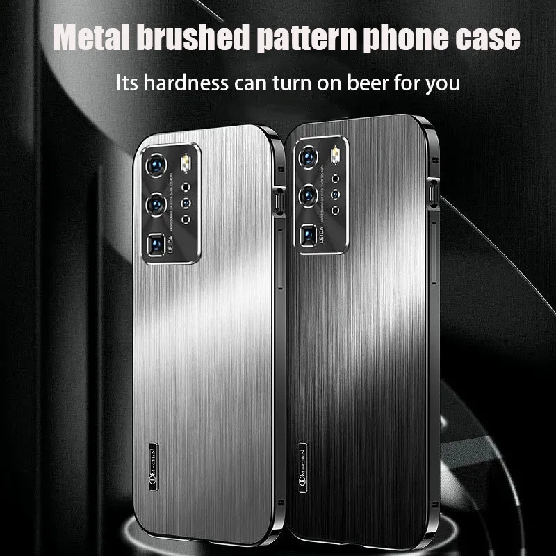 

For huawei mate40pro P50pro P40pro P50 mate40 mate40E case laser metal brushed lens all-inclusive anti-fall protection case