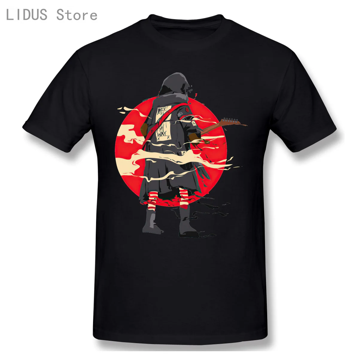 

Rock Star Guitarist Gift Cartoon Graphic Cool Short Sleeve Casual Men Fashion O-neck 100% Cotton T-Shirts Tee Top