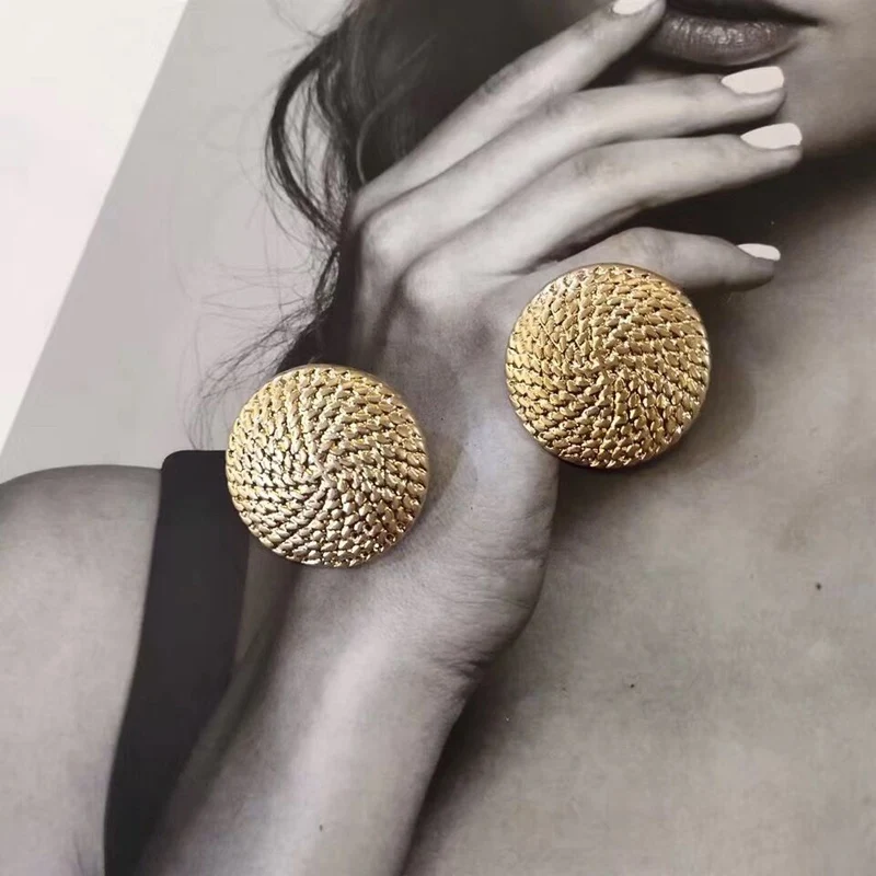 MENGJIQIAO,, панк, простой дизайн, металлический круг, серьги-кольца для женщин, пирсинг, эвелри, геометрические, круглые серьги, аксессуары для ушей