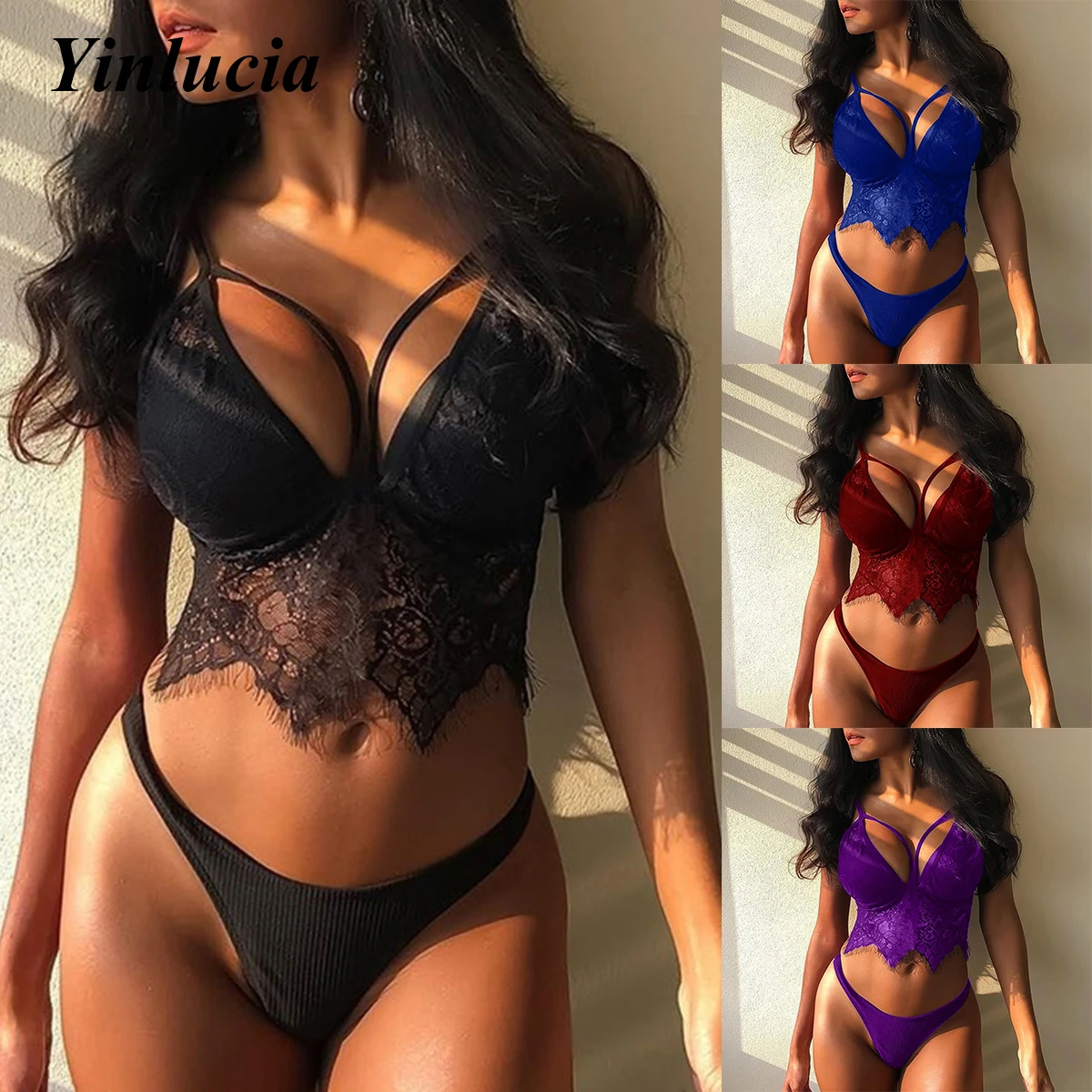 

Сексуальный комплект нижнего белья, кружевное нижнее белье с вырезами, сексуальный косплей, порно, бикини, нижнее белье для женщин, горячее ...