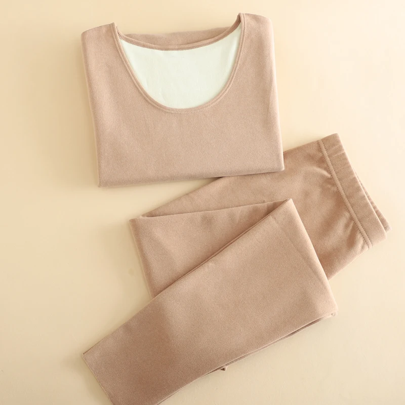 

Женское термобелье, бесшовный зимний осенний костюм с флисовой подкладкой, самонагревающийся хлопковый свитер, тонкий бархатный топ