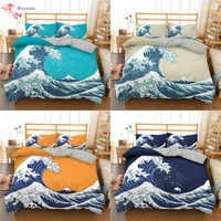 homesky ocean waves bedding set printed duvet cover king queen size bed cover comforter cover 23pcs bedclothes