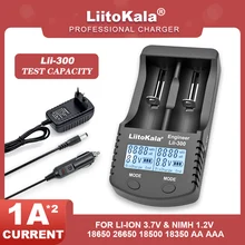 Liitokala Lii-300 LCD 18650 Battery Charger 3.7V 1.2V 26650 18350 14500 18500 16340 AA AAA Measurable Capacity