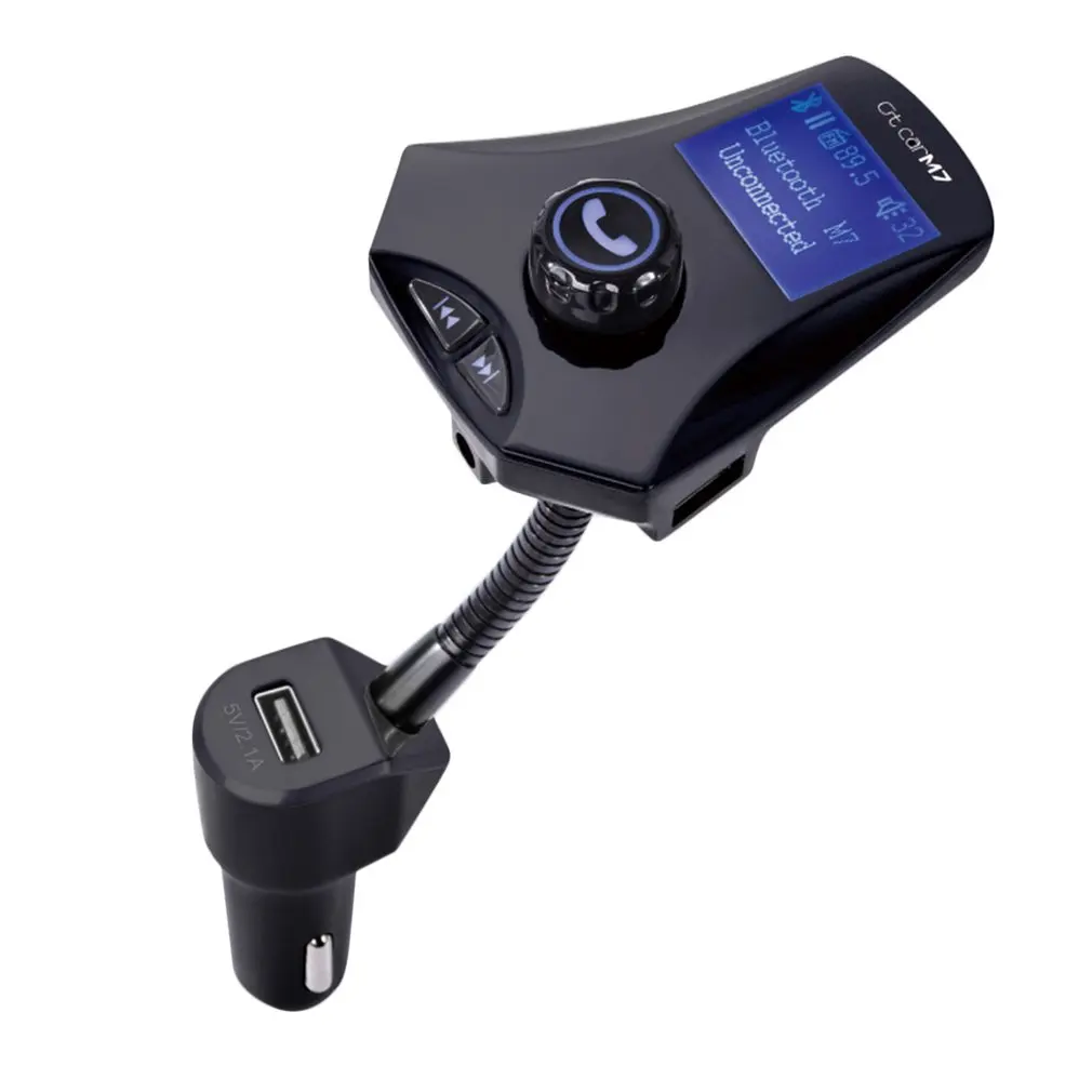 

M7 Car Wireless Handsfree MP3 Music Player Support U Disk/TF Card FM Modem Kit Dual USB Charger AUX Connection