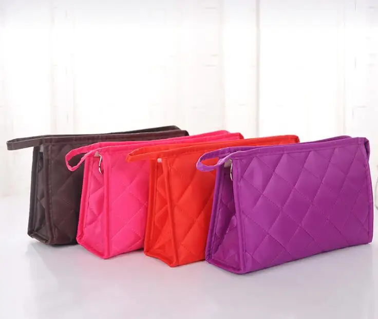 

200 шт., кармашек для косметики с ромбовидным дизайном, застежка-молния, с зеркалом, можно настроить цвета, небольшой размер #36804