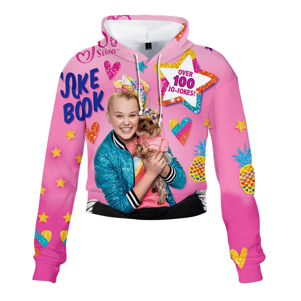 2019 JOJO SIWA женский сексуальный милый укороченный топ толстовки с принтом змеи harajuku
