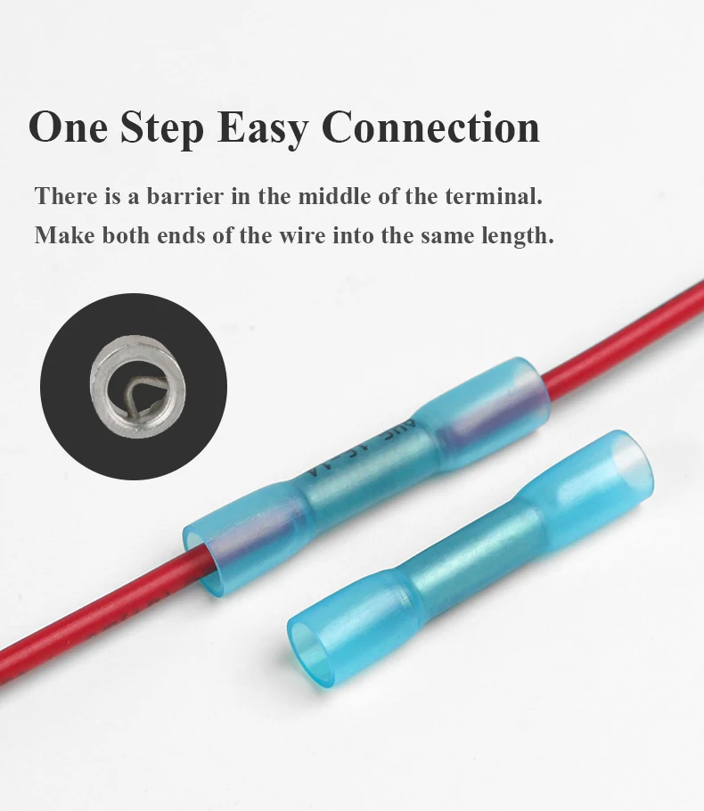 

20/50/100PCS BHT Solder Seal Wire Connectors Kit Practical Electrical Waterproof Heat Shrink Butt splice Terminals Insulated