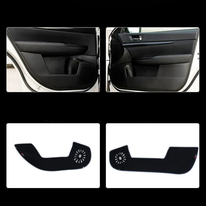 

4 шт., тканевые коврики для защиты дверей, противоударные Декоративные Накладки для Subaru Outback 2010-2014