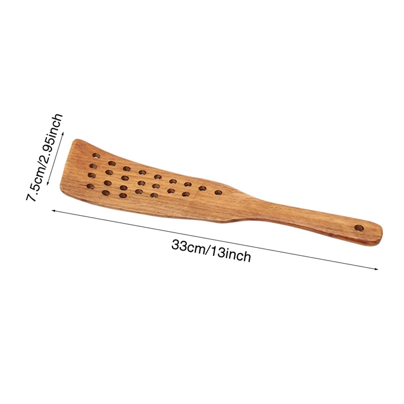 

24 Holes Filter Spatula Special Wooden Spatula for Non-Stick Cooking Spatula High Temperature Resistant Spatula