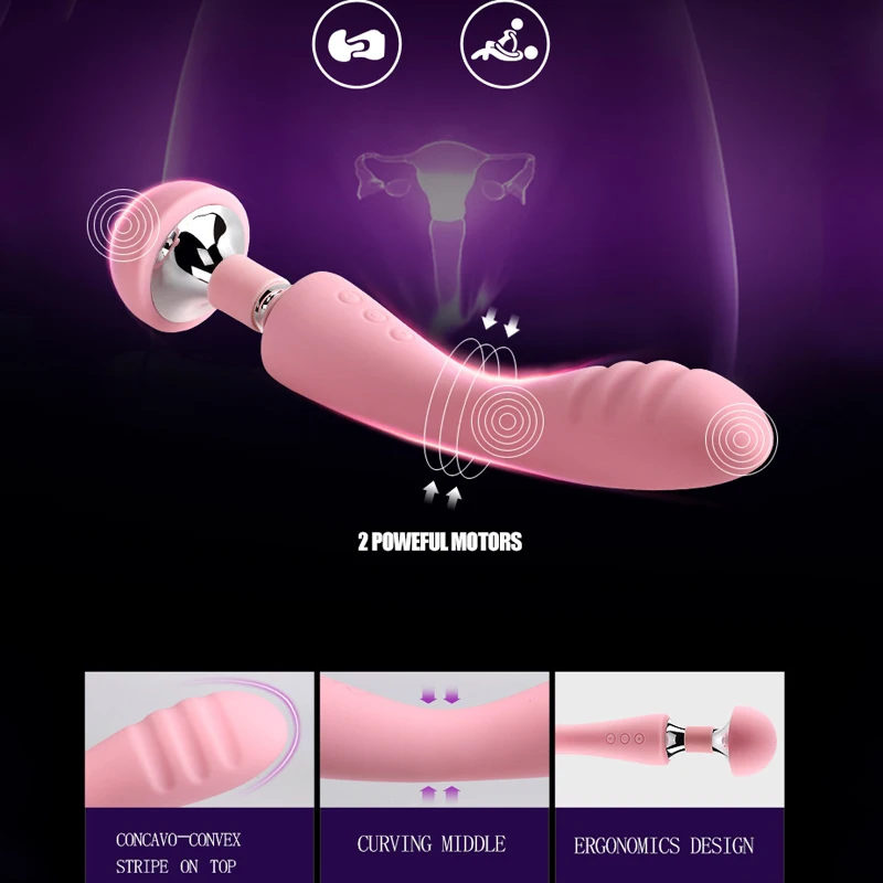 Huge Magic AV Vibrator Wand Powerful Clit Sex Toys For Woman G Spot Clitoris Stimulator Big Head USB Charge | Красота и здоровье