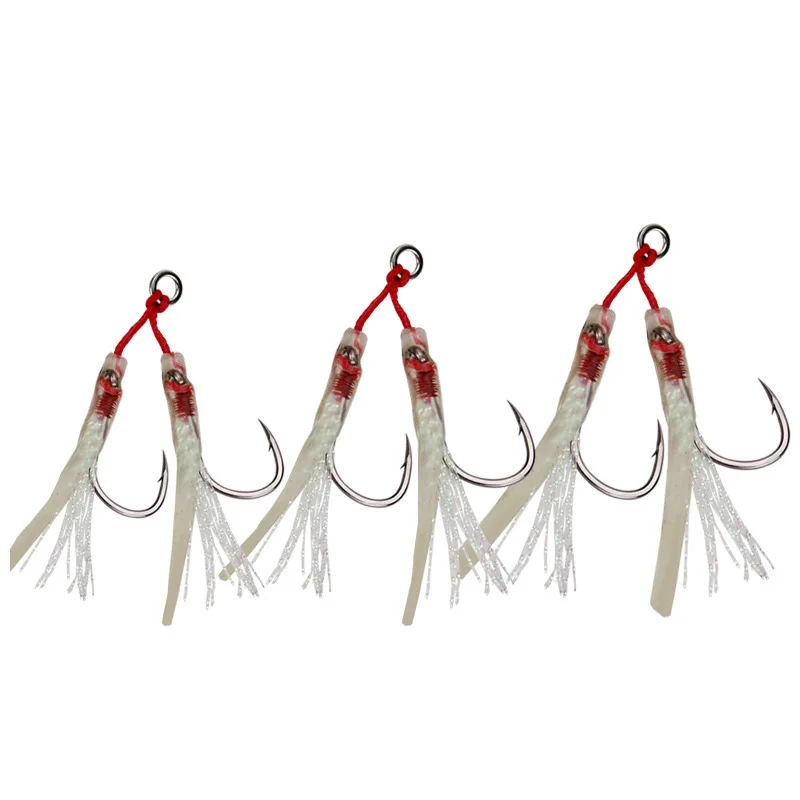 

Simulated squid with iron plate circle hooks sea hook double hook micro 13/14/15 weed accessories Ocean Boat Fishing