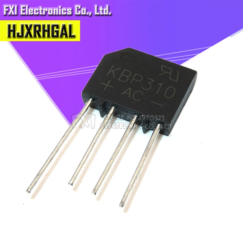 

10PCS KBP310 1000V ZIP 3A bridge rectifier KBP206 KBP210 KBP307