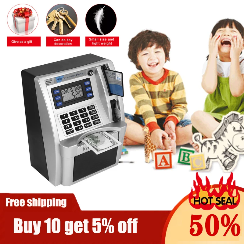 Банкомат копилка детская электронная сберегательная Умный кошелек игрушки