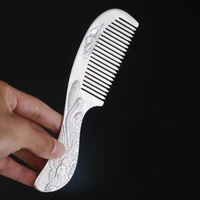silver comb 999 sterling silver handmade comb comb hair massage head massager head care easy to carry