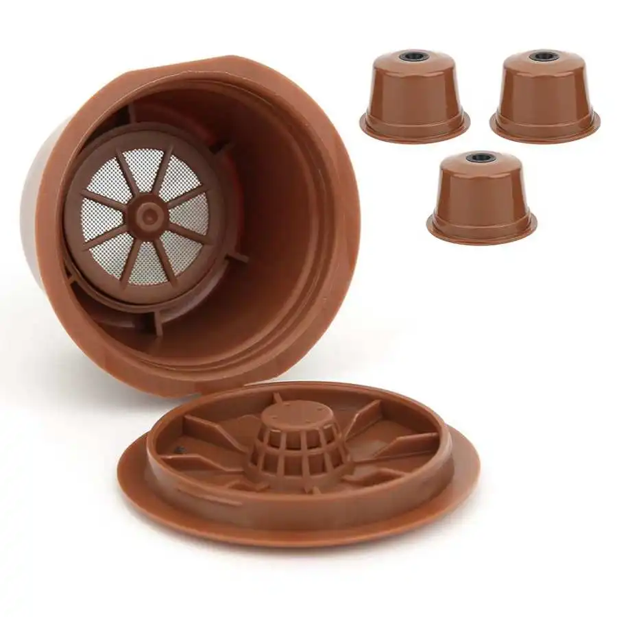 

3PCS/4pcs Pack Reusable Dolce Gusto Coffee Capsule Plastic Refillable Compatible Dolce Gusto Nescafe Coffee Filter