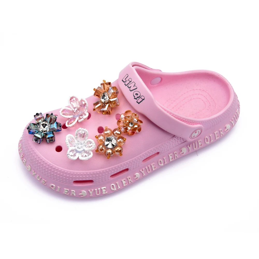 

Metal Rhinestone Croc Charms Bling Shoe Decoration Pearl Crystal Girl's Shinny Croc Accessories