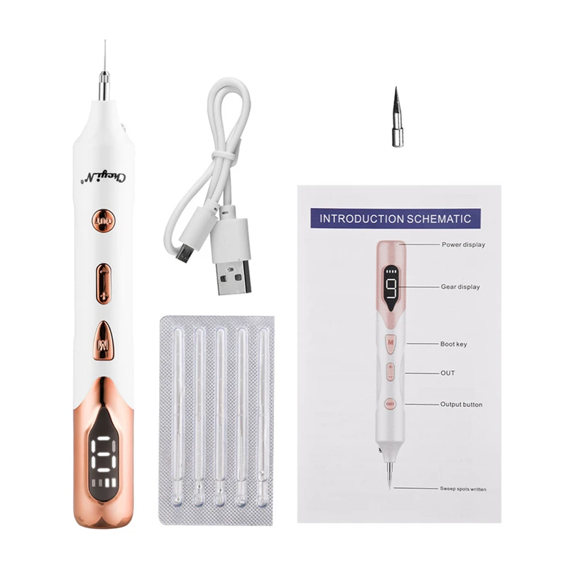 

Blue Ray Electric Mole Remover Cordless Laser Plasma Freckle Wart Dark Spot Removal Pen No Scar Bleeding Tag Cleaner LCD Display