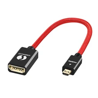 micro hdmi compatible adapter high speed male to female 4k 3d for hd tv projector camera gopro 15cm micro hdmi compatible cable