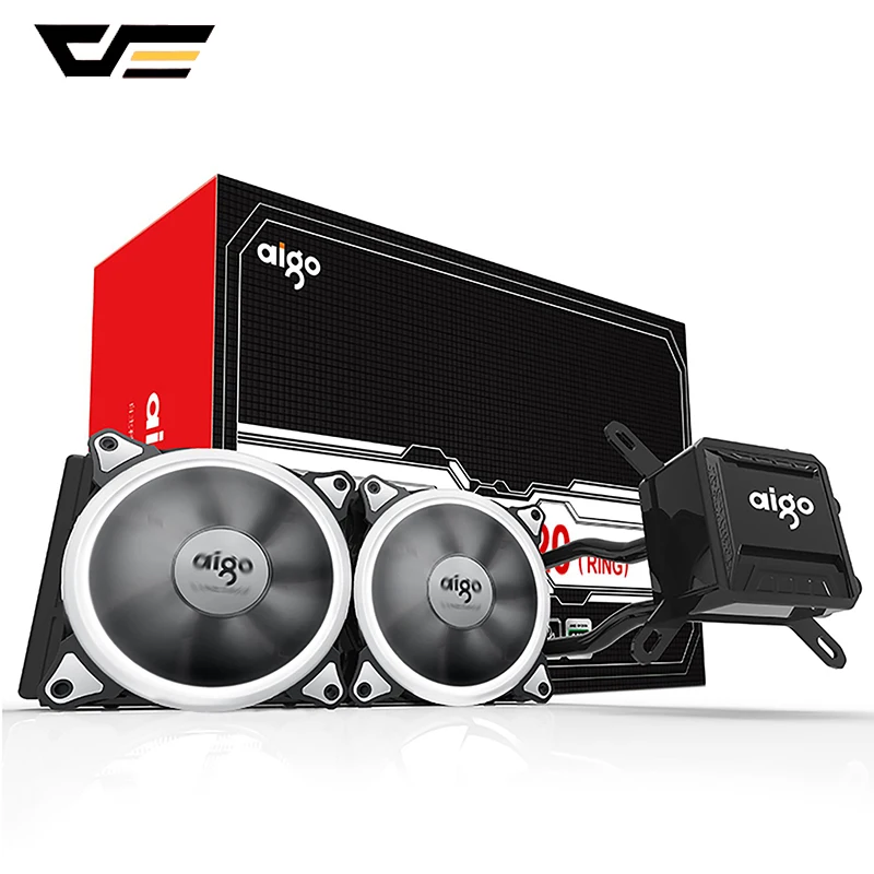 Darkflash Aigo водяная жидкость кулер для процессора T120/240 радиатор тихий вентилятор водяного охлаждения кулер для процессора Led Halo огни LGA 775/AM2/AM3/AM4