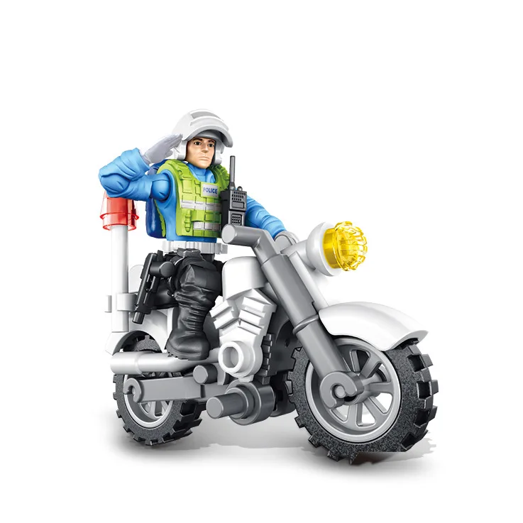 Экшн-фигурки городского транспорта полиции мотоциклистов военно-командного