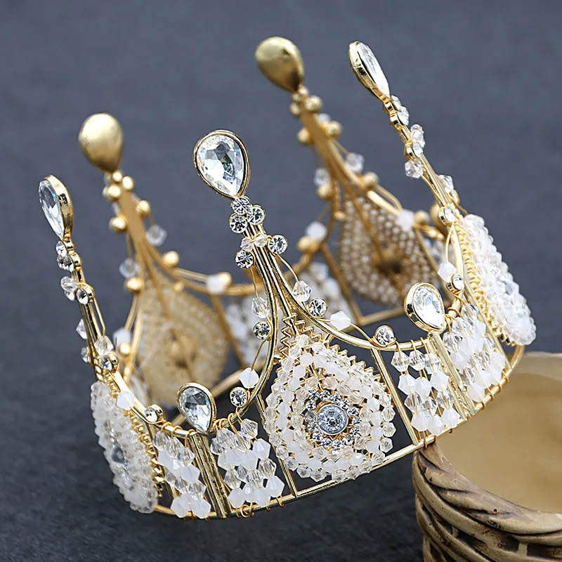 

Bride Luxury Crown Crystal Birthday Tiara haarband meisje diademas para el pelo mujer wedding accessories opaska do wlosow