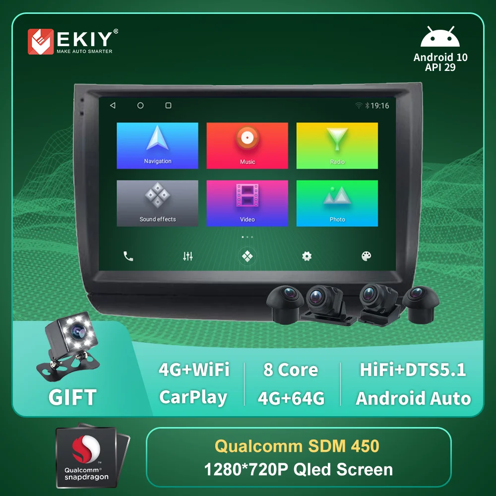 

EKIY Car Radio Radios Android for Toyota Prius 20 2003-2009 Autoradio Multimedia Player Navigation GPS 2din Car Audio Carplay