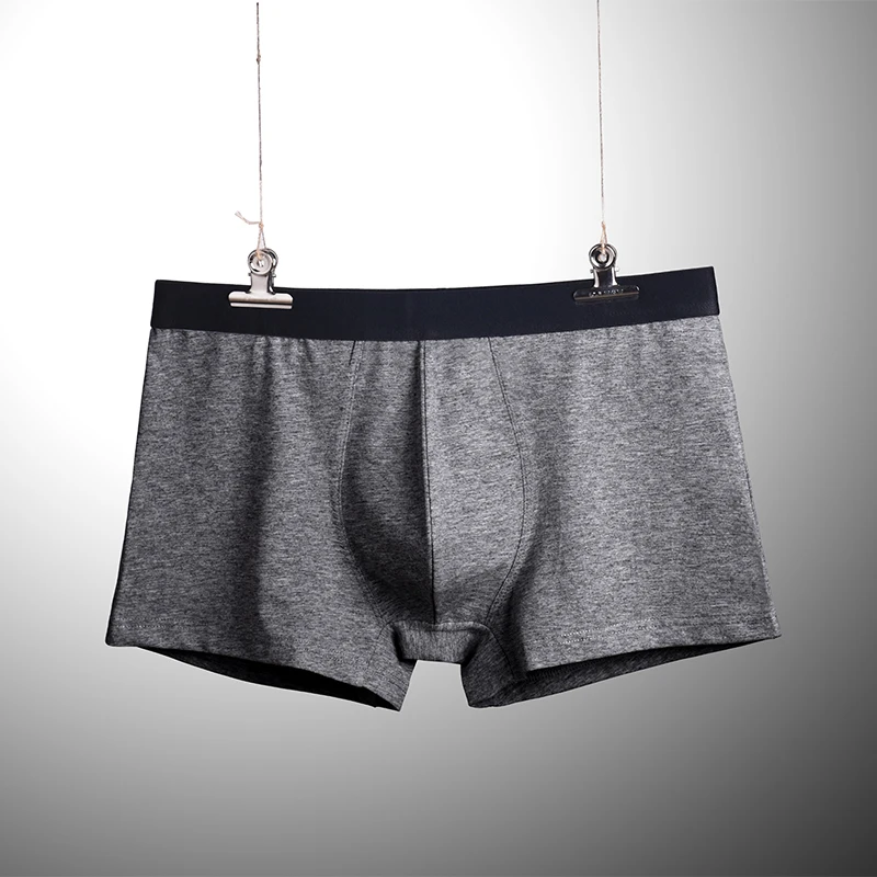 

95% Cotton Mens Boxers Underwear Breathable Man Panties Boxershorts Solid Underpants Comfortable Shorts U Convex 6pcs/lot