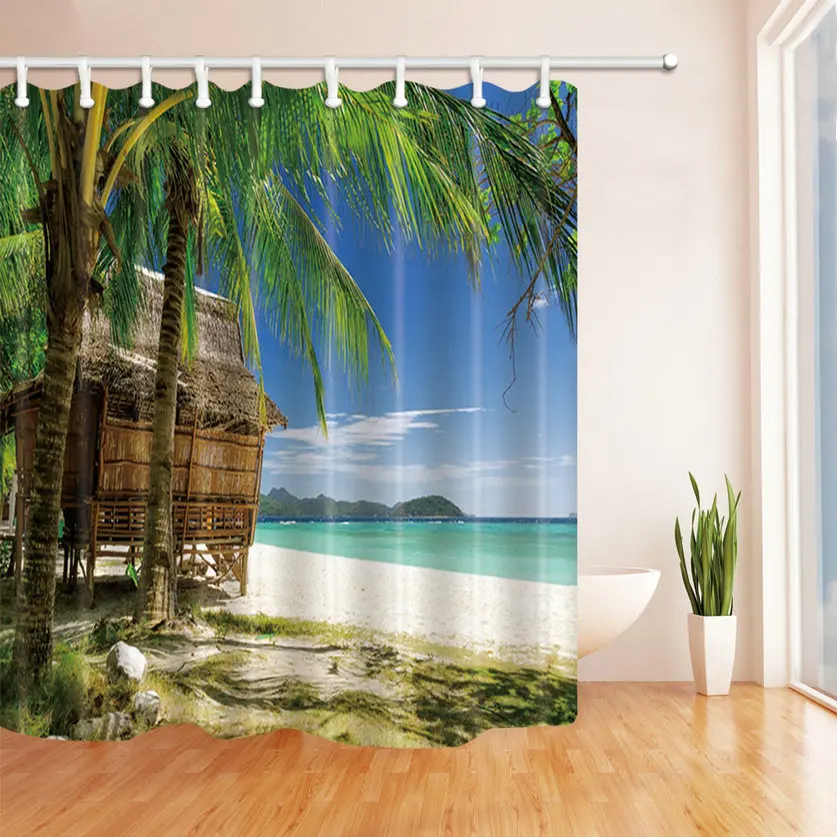 Занавески для душа с лесным деревом занавески ванной водонепроницаемая