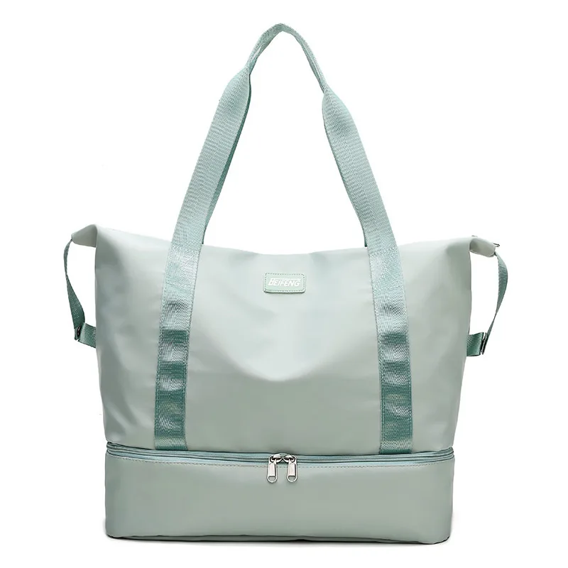 

Travel Bag Hand Bag Luggage Bag Gym Bag Korean Version Outdoor Short-distance Travel Dry and Wet Separation Sports Female Zipper
