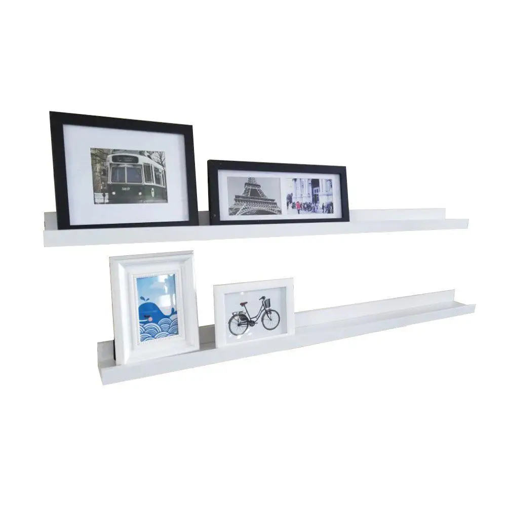 

46 Inch Picture Wall Shelf Floating Picture Display Ledge Wall Mount Shelf Denver Modern White