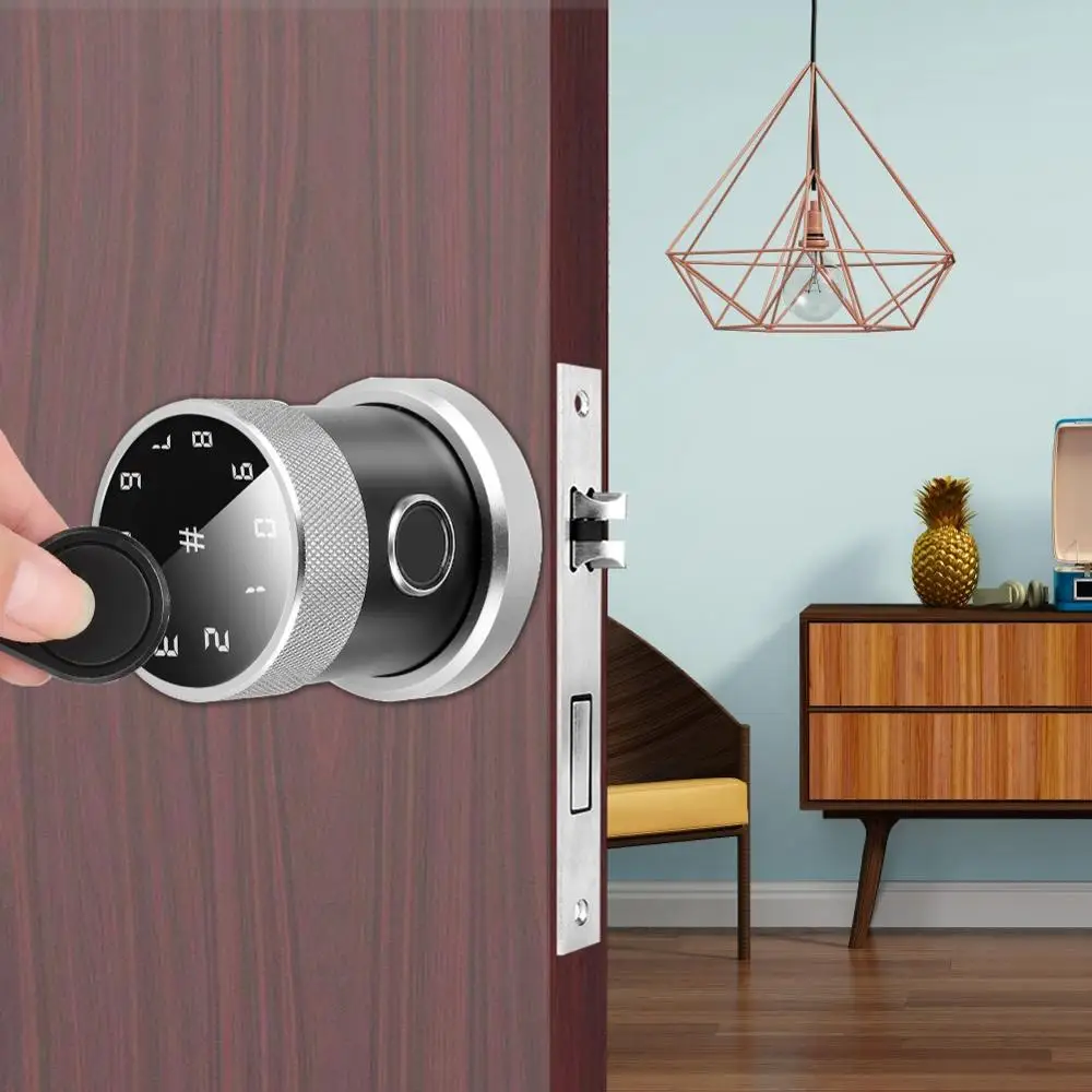 Смарт замок со сканером отпечатков пальцев паролем Bluetooth приложением