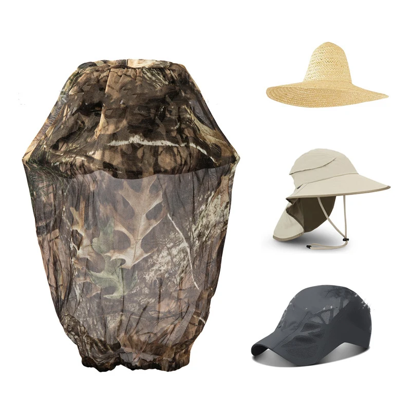 

VILEAD Outdoor Fishing Night Fishing Hat Anti-insect Anti-mosquito Hat Sunscreen Hat Men and Women Anti-bee Hat Breathable