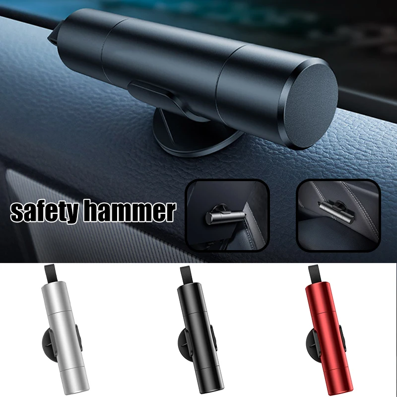 

Car Emergency Escape Tool Safety Seat Belt Cutter and Window Glass Breaker with Emergency Whistles BIN
