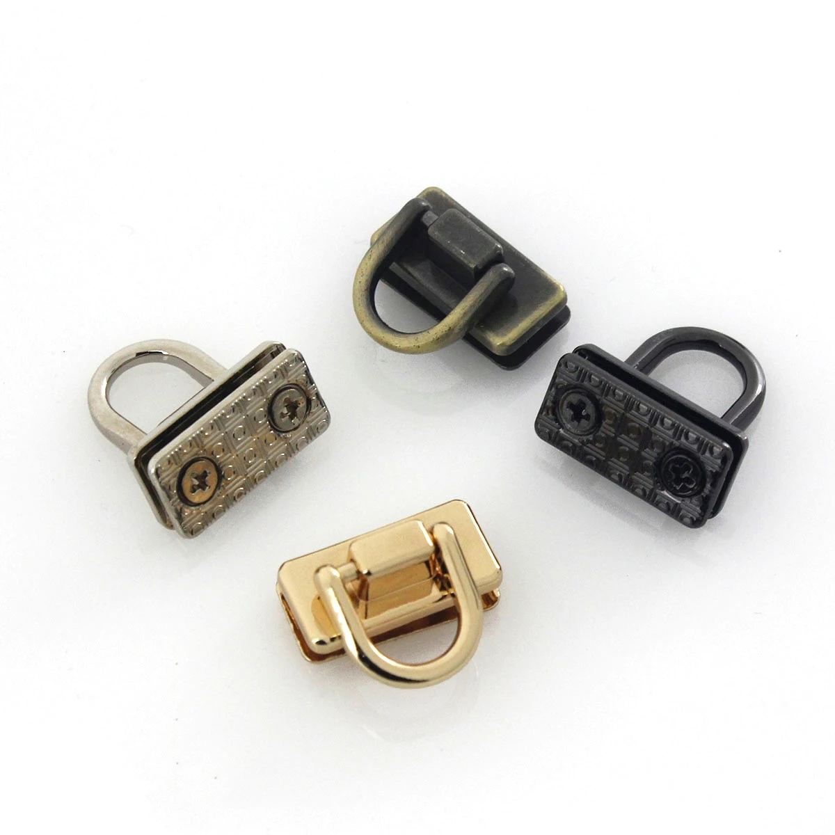 2pcs Fashion Metal Bag Side Edge Hang Buckle Clip With D Rings for DIY Leather Craft Bag Strap Belt Handle Shoulder Accessories