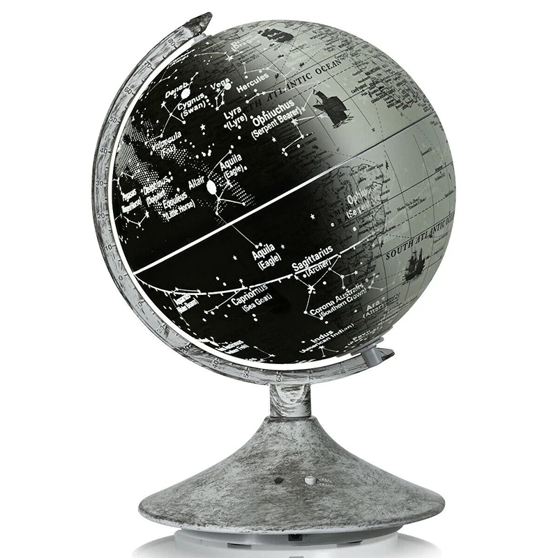 

3-in-1 Unique LED Illuminated Star Map World Globe Exquisite Detail Legible Type Text Geographical Map Home Decoration Crafts