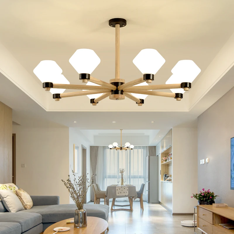 Деревянные потолочные светильники для гостиной спальни 2020|Люстры| |