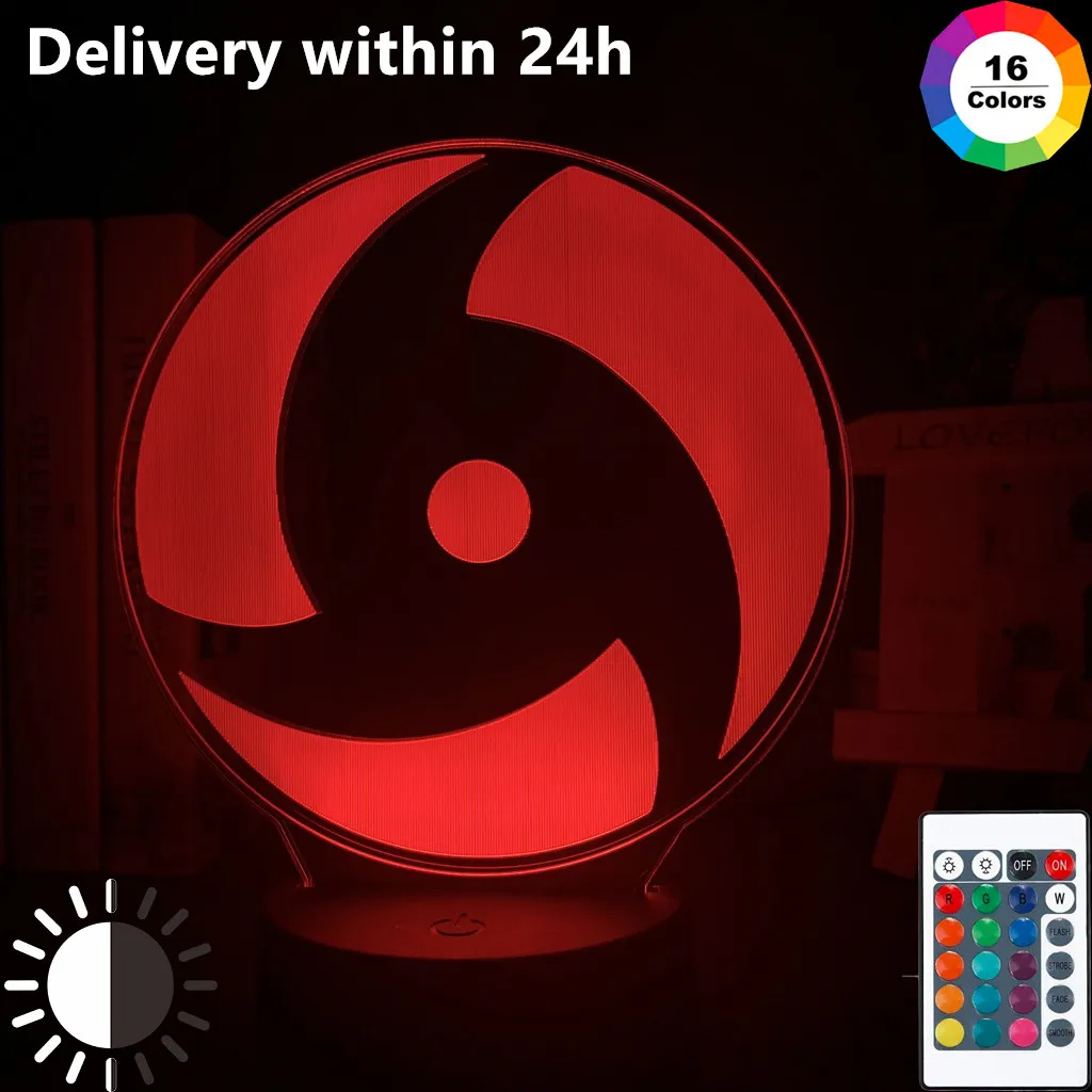 3D аниме светодиодный светильник Иллюзия Цвет меняется дети подарок Lampara для