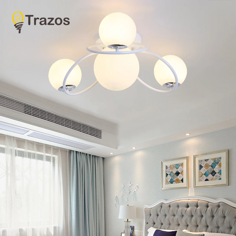 Американский белый и черный светодиодный потолочный светильник лампа железный