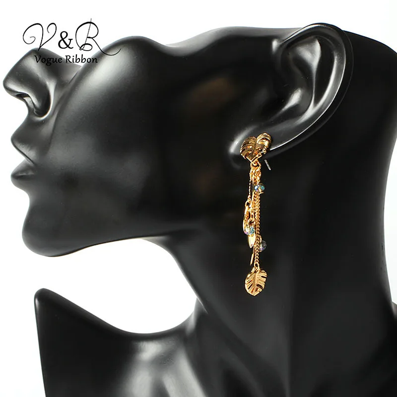 Золотые серьги блестящая серьга украшение из бисера с золотой цепочкой богемные