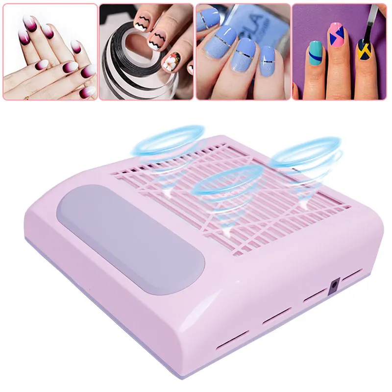 

80W New Strong Power Nail Dust Collector Nail Fan Art Salon Suction Dust Collector Machine Vacuum Cleaner Fan