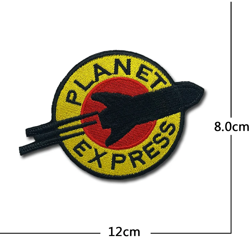 PLANET EXPRESS Patches high quality Embroidered Military Tactics Badge Hook Loop Armband 3D Stick on Jacket Backpack images - 6