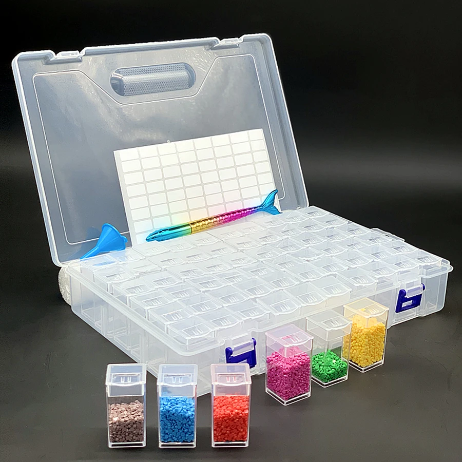 

New 60 Bottles Portable Diamond Painting Storage Containers Storage box Diamond Painting Accessories tools for diamond embroider
