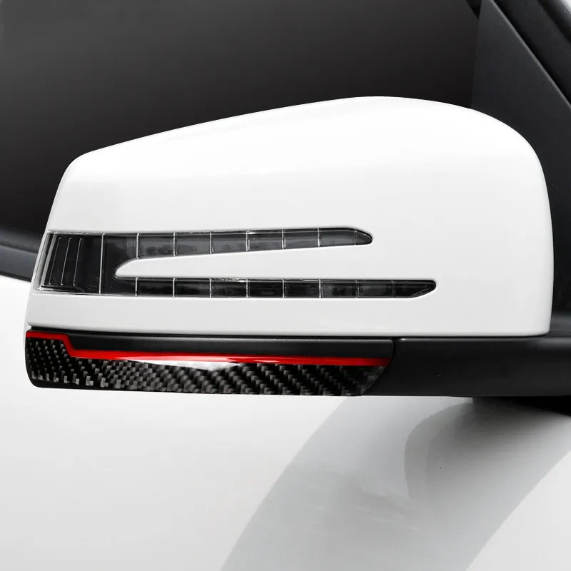 

Car Rearview Collision Proof Strips Cover Trim Carbon Fiber 2pcs For Mercedes Benz A B C E G R GLA GLE GLK GLS CLS Class