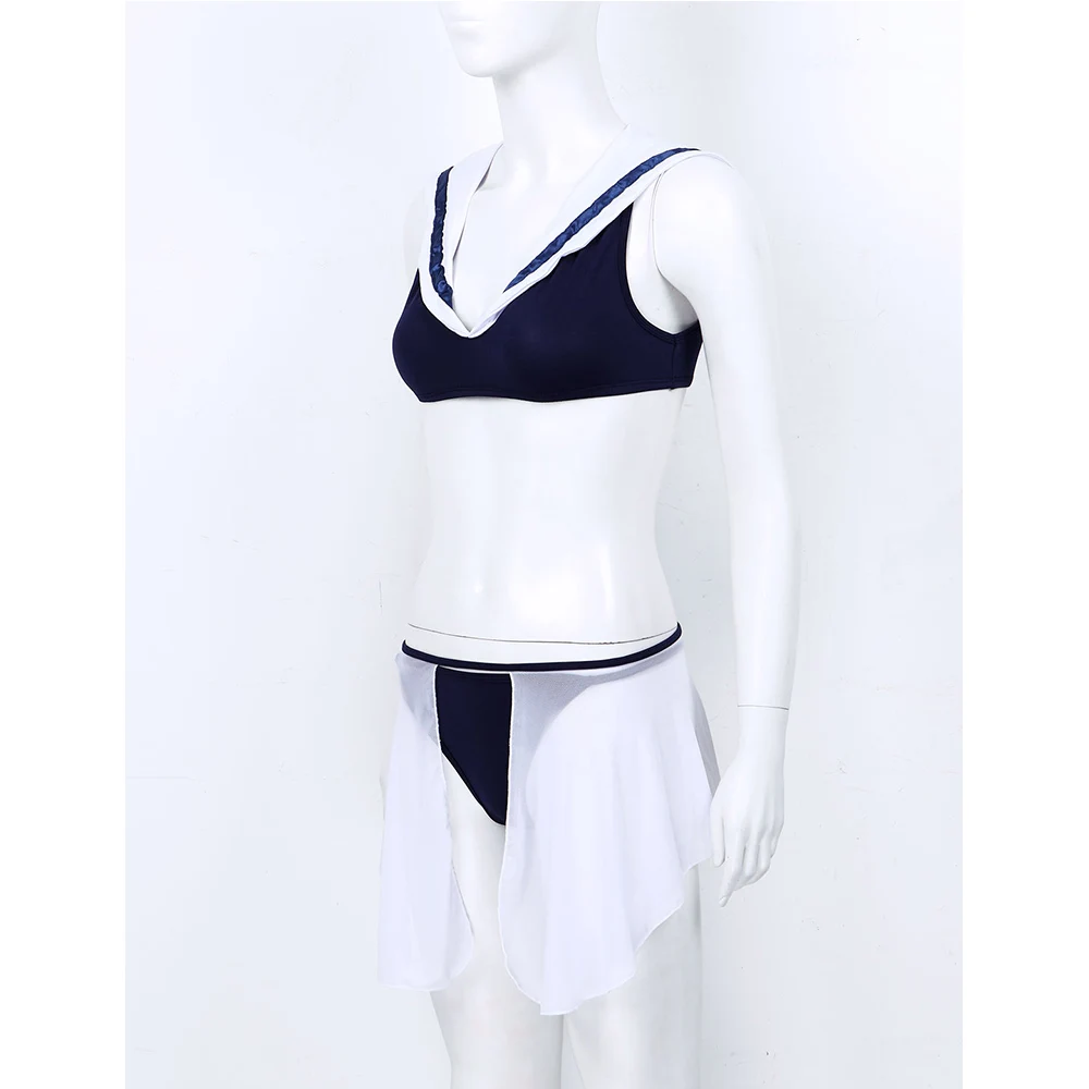 Женское экзотическое нижнее белье комплект матросского костюма Женский костюм