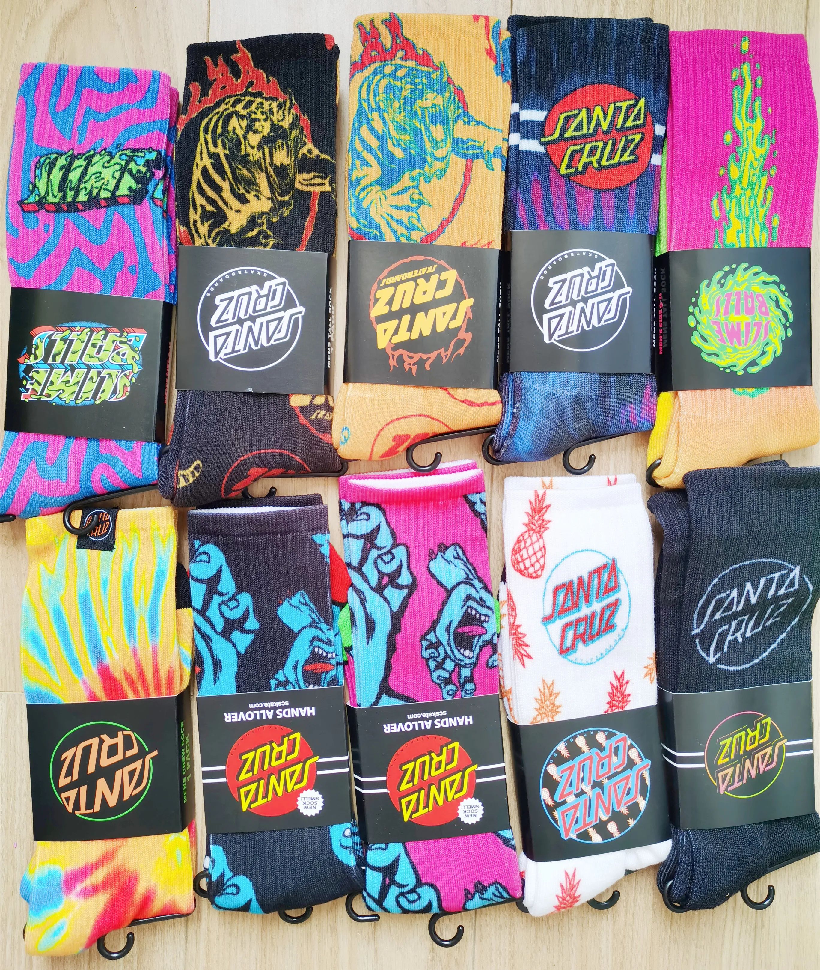 Носки Popsocket Santa Cruz мужские Кричащие спортивные носки для рук баскетбольные женщин