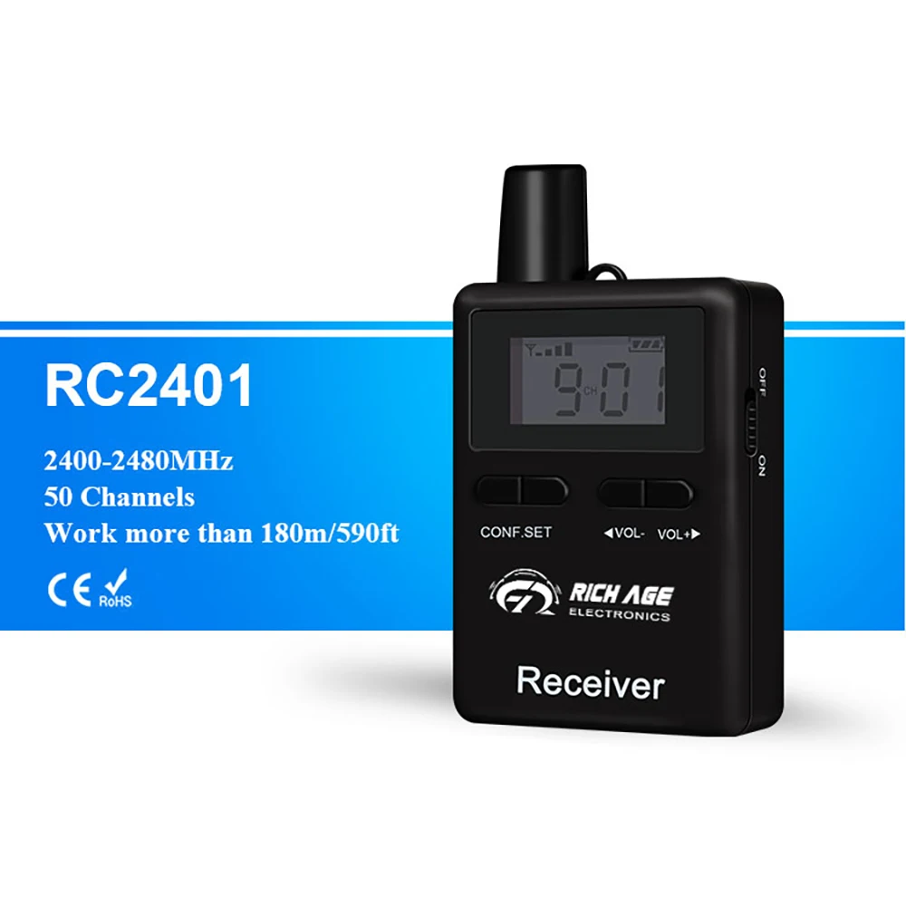 

1 wireless tour guide system receiver for travling, education and meeting