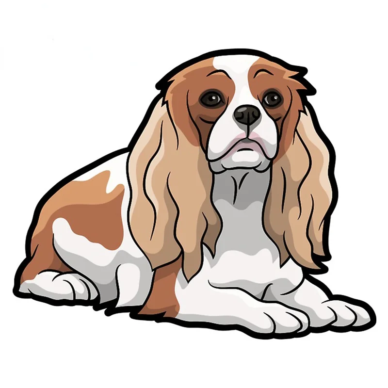 

Motorcycle Spaniel Dog Car Stickers Repair Decal Car Door Protector Repair Decals for KK13*11cm